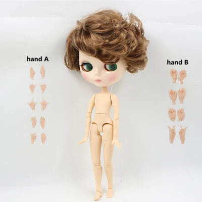 ICY Nude Blyth кукла серии No. BL9158 коричневый кудрявый волос мужской шарнирная кукла нео 1/6 - Цвет: like the picture