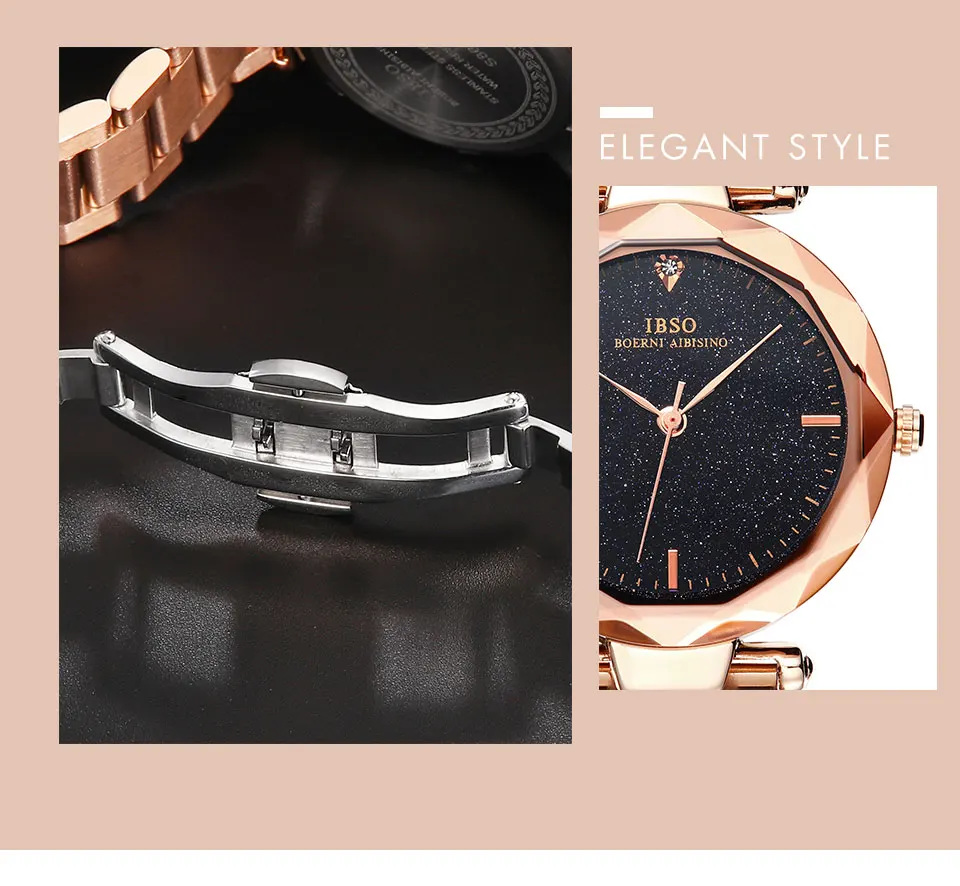 IBSO розовое золото браслет часы для женщин лучший бренд класса люкс кварцевые часы Montre Femme 2019 Новый SK часы из нержавеющей стали для женщин