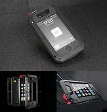 4/4S Luxury Dirt Shock Waterproof shock proof Rubber Metal Aluminum Phone Case For iphone 4 4S Hard Case Cover