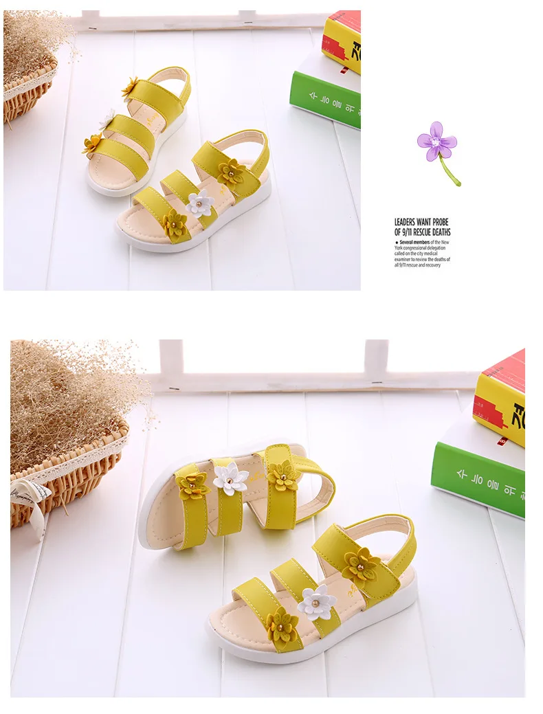 Children's Shoes Summer Style Children Sandals Girls Princess Beautiful Flower Shoes Kids Flat Sandals Baby Girl Gladiator Soft children's shoes for high arches