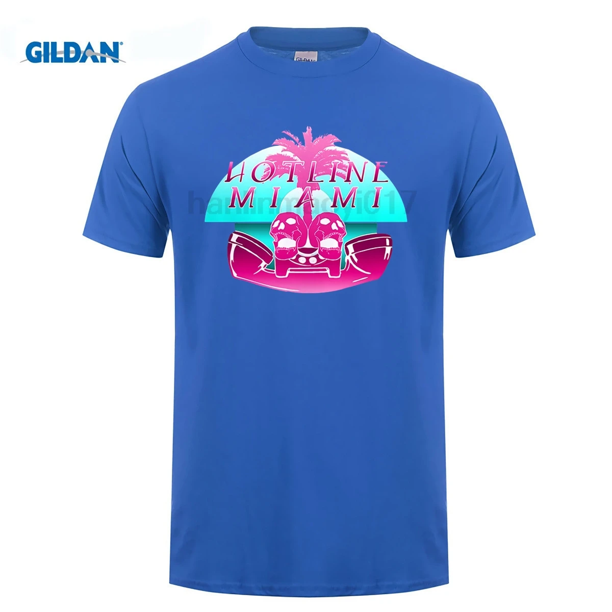GILDAN Hotline Miami Logo Men's T Shirt Letter Character Funny Printed Game T shirt Male Casual ...
