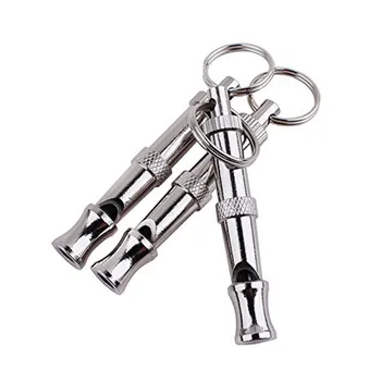 

2018 Puppy Pet Dog Whistle Two-tone Ultrasonic Flute Stop Barking Ultrasonic Sound Repeller Cat Training Keychain Dog Supplies
