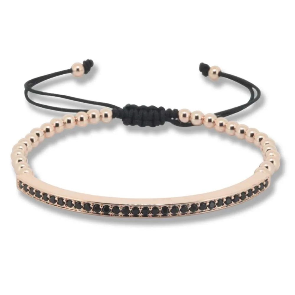 Men Bracelets Anil Arjandas Beads Micro Pave Zircon Braided Macrame Men Bracelets Anil Arjandas Beads Micro Pave Zircon Braided Macrame Adjule Rose Gold Jewelry For Women In Strand From