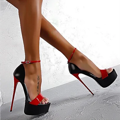 

Summer Women Plus Size Sandals Sexy Open Toe Thin Heels Buckle Strap Pumps Shoes Ladies Party wedding High Heels sandals