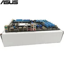 Оригинальный использоваться для настольных ПК для ASUS P7P55 LX P55 поддержка LGA1156 4 * DDR3 поддержка 16 г 6 * SATA II USB2.0 ATX