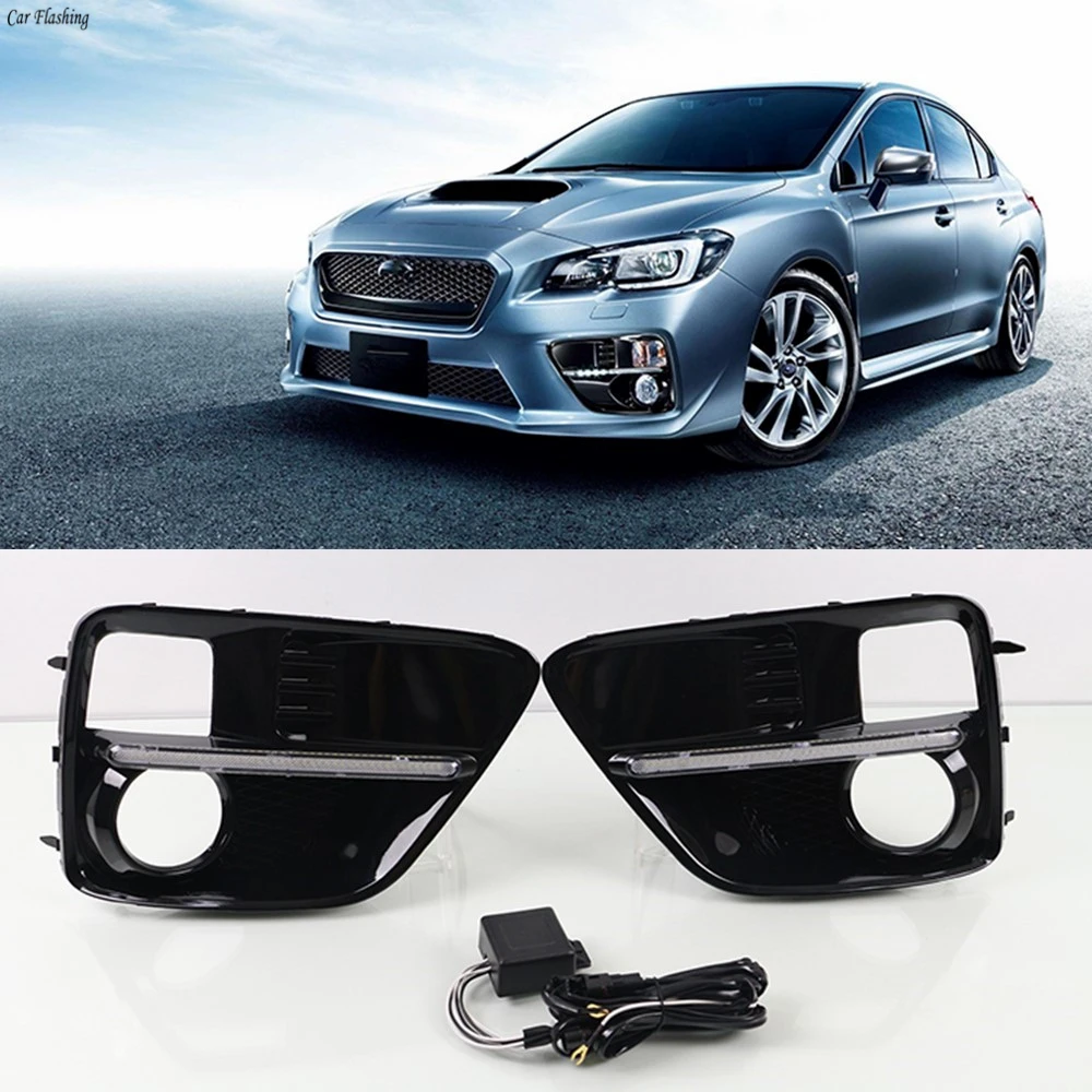 car flashing 2pcs car styling for Subaru WRX 2015 2016 LED DRL Daytime driving Running Lights
