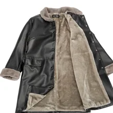 Dames Jassen зимняя женская кожаная утолщенная Черная Куртка женская Chaqueta Cuero Mujer самосовершенствование темпераментное длинное пальто
