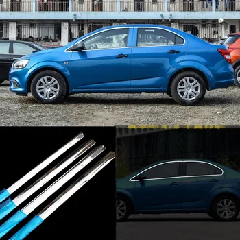 

16pcs Stainless Steel Door Window Frame Sill Molding Trim For Chevrolet Aveo