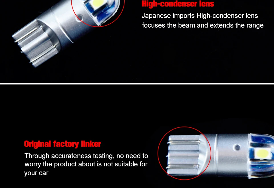 2PCS Car Styling Car Auto LED T10 194 W5W Canbus 10 SMD 5630 LED Light Bulb No Error LED Light Parking T10 LED Car Side Light (6)