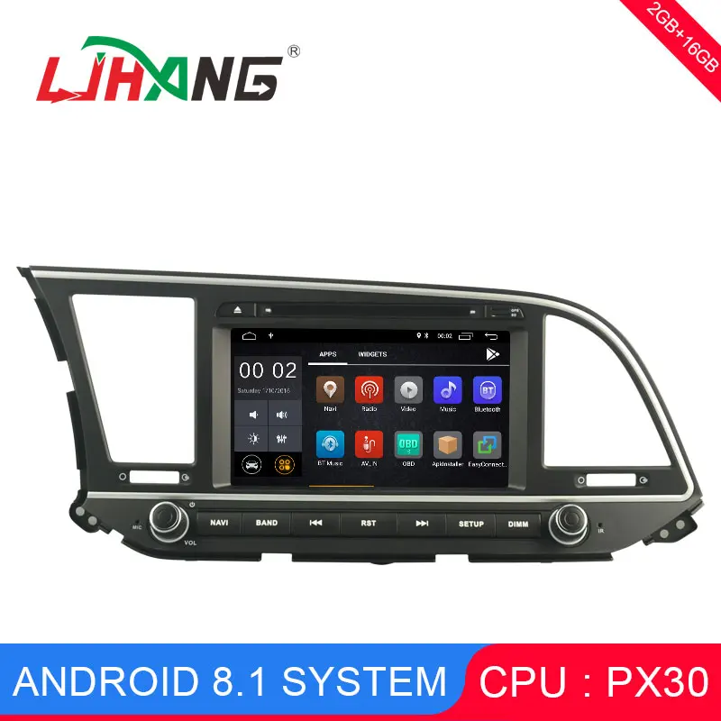 LJHANG Android 8,1 dvd-плеер автомобиля для HYUNDAI ELANTRA 2016 gps навигации стерео аудио-видео плеер 1024*600 зеркало-Link RDS