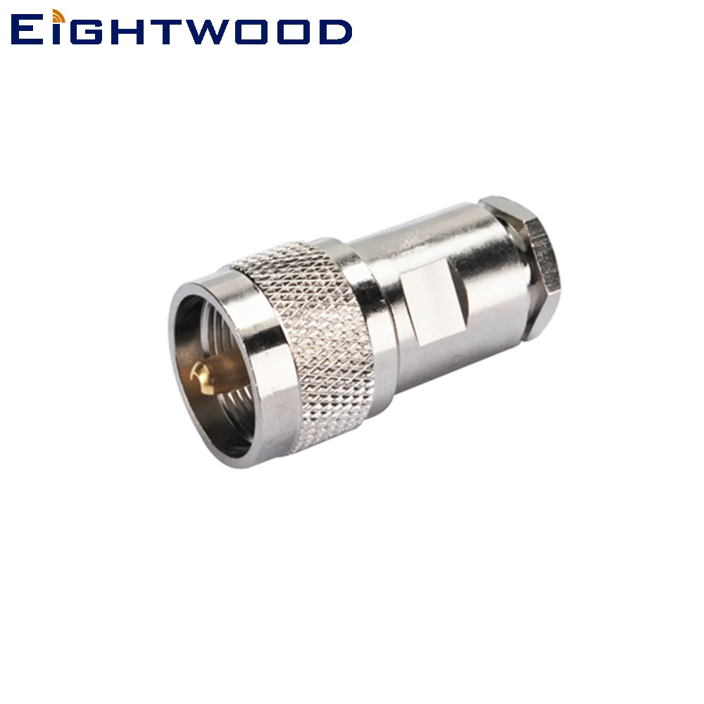 Eightwood UHF/PL259 штекер RF коаксиальный разъем адаптер Поворотный Прямой обжим LMR400 RG58