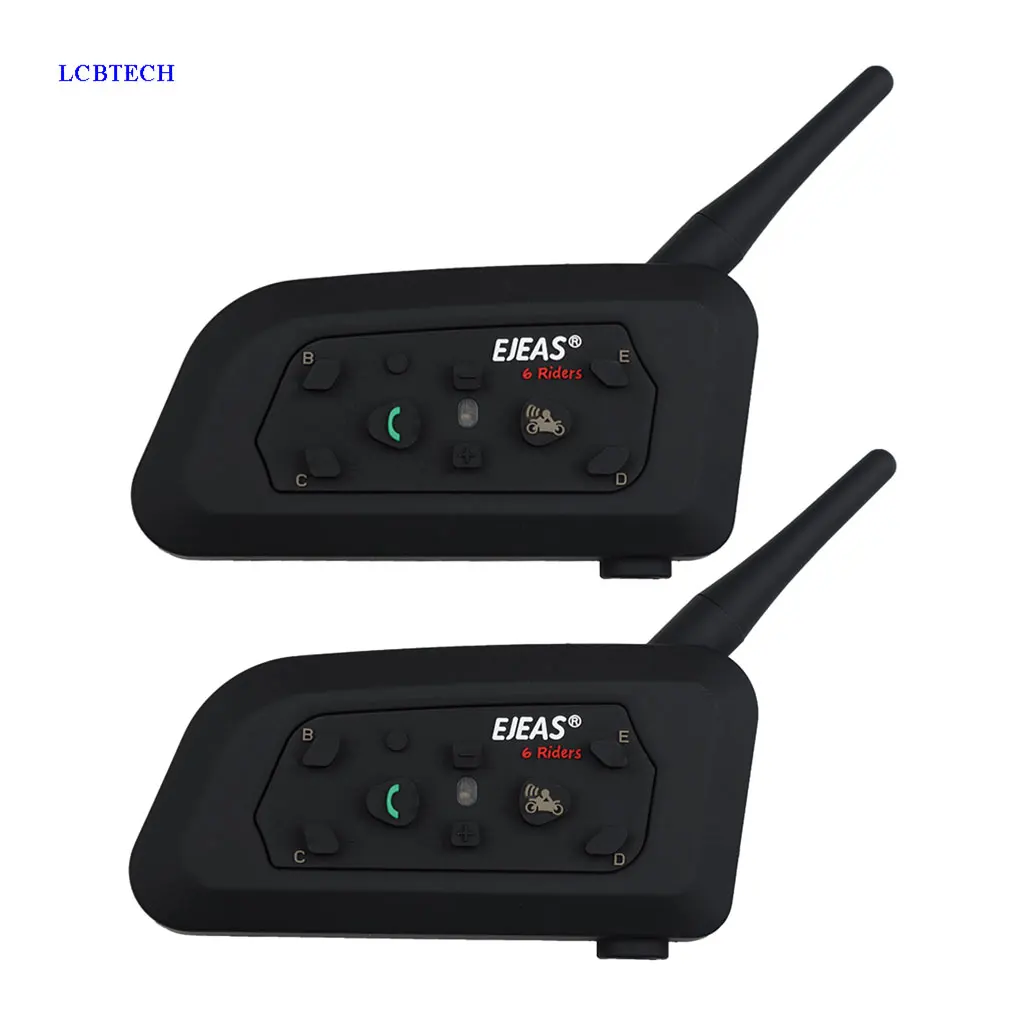 

Upgraded Motorcycle Helmet Bluetooth Interphone Full-duplex Bluetooth Intercom V6PRO Waterproof Automatic Answering Phone