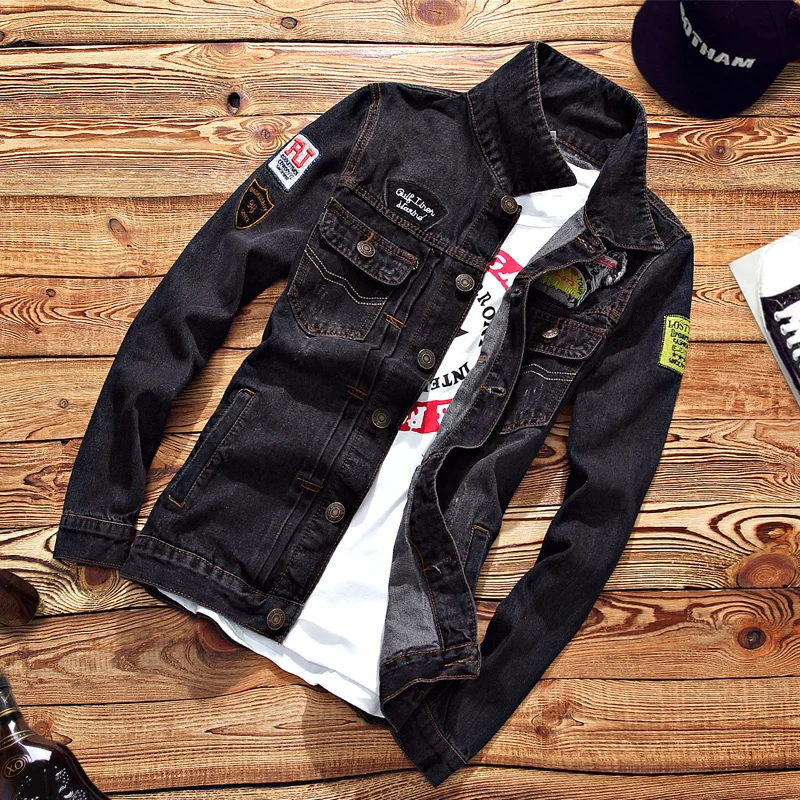 New Denim Jacket Men College Outwear Jeans Jacket and Coats Korean Style Windbreaker Jacket Wind Breaker Casual Jackets New Denim Jacket Men College Outwear Jeans Jacket and Coats Korean Style Windbreaker Jacket Wind Breaker Casual Jackets