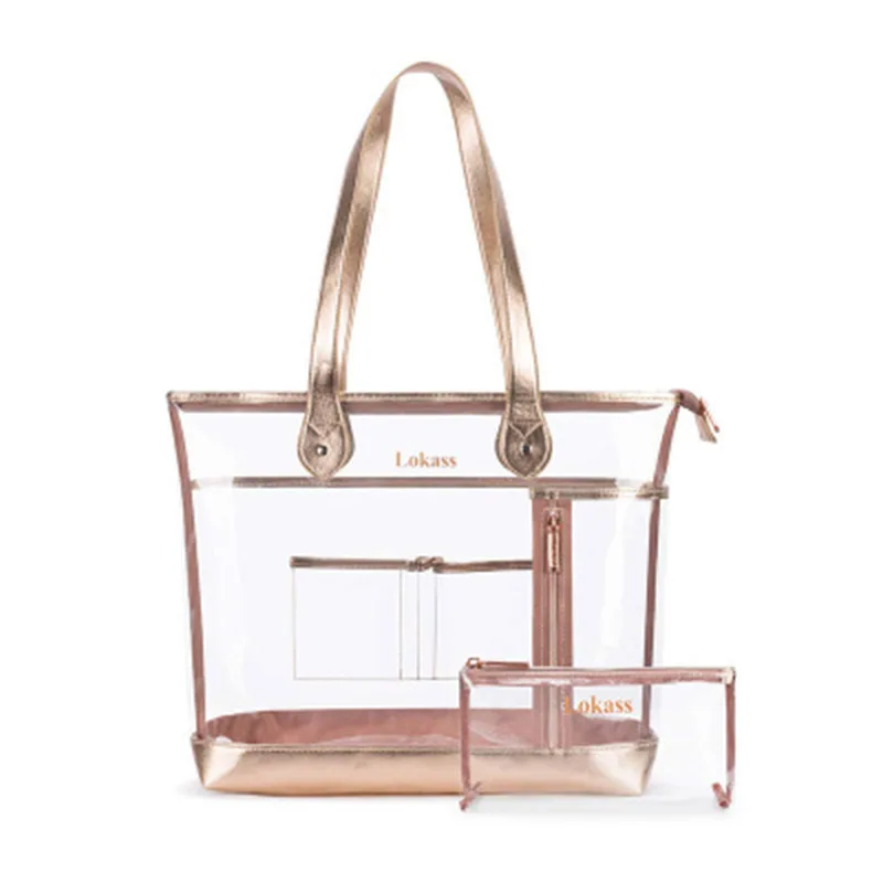 

Summer 2019 Women's Fashion Jelly Bag PVC Material Single Shoulder Bag Trendy Transparent Handbag