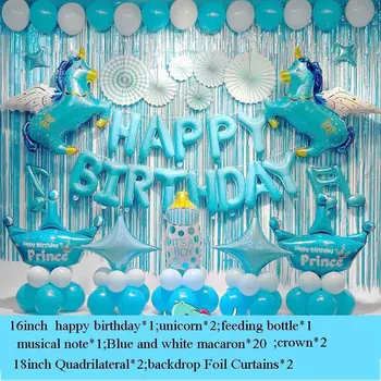 

Unicorn Happy Minnie 1st Happy Birthday Kit Babyshower Decoration 1 Year Birthday Decorations First Baby Boy Girl My 1 Yea