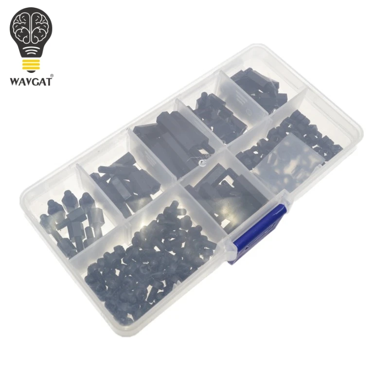

M3 Nylon Black Hex M-F Spacers/ Screws/ Nuts Assorted Kit, Standoff Free shipping WAVGAT