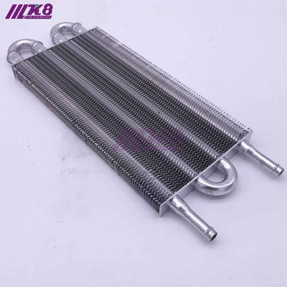 

4 Row UNIVERSAL ALUMINUM REMOTE TRANSMISSION OIL COOLER AUTO-MANUAL RADIATOR CONVERTER KIT