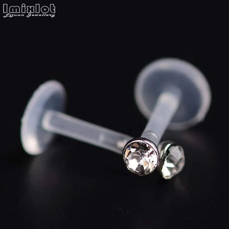 10 шт. из гибкого биопласта Labret Lip Ring Спиральные серьги ушной хрящ шпильки для