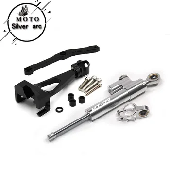 

Motorcycle CNC Damper Steering StabilizerLinear Reversed Safety Control+Bracket For Yamaha MT09 MT-09 FZ-09 2013-2017