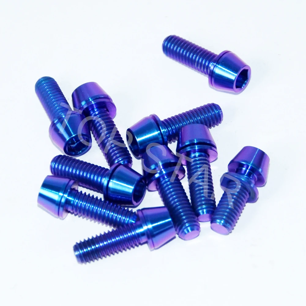 

M6 X 18mm Grade5 Titanium Bolts for Racing Motorbike bicycle headset parts bicycle accessories 10 PCS