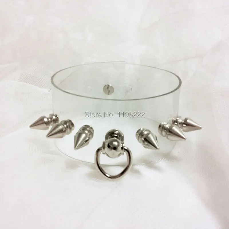 

Lolita Punk Fashion Women Clear Arm Band Spikes Spiked Vinyl Transparent Bandage Belt