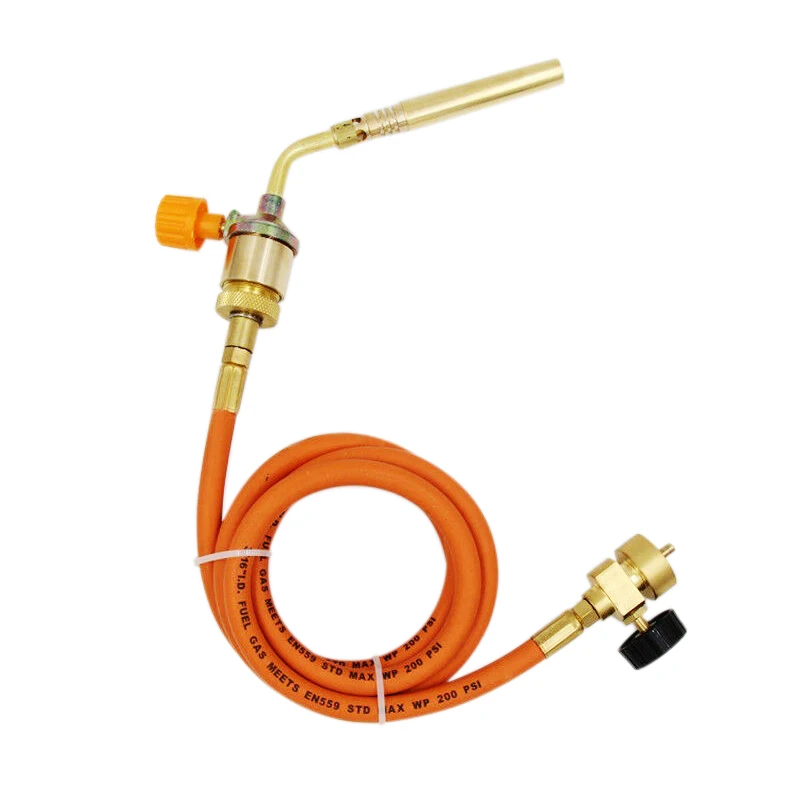 Liquefied Gas Welding Torch Oxygen-free Welding Heating Gun Plumber Soldering Gas Gun Torch with 1.5m Hose