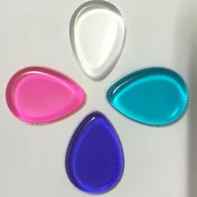 Цветная губка-спонж, силиконовый спонж для макияжа, красивая основа, пуховка, гладкая губка, косметический прозрачный в форме капли, обнаженные инструменты для макияжа, пуховка