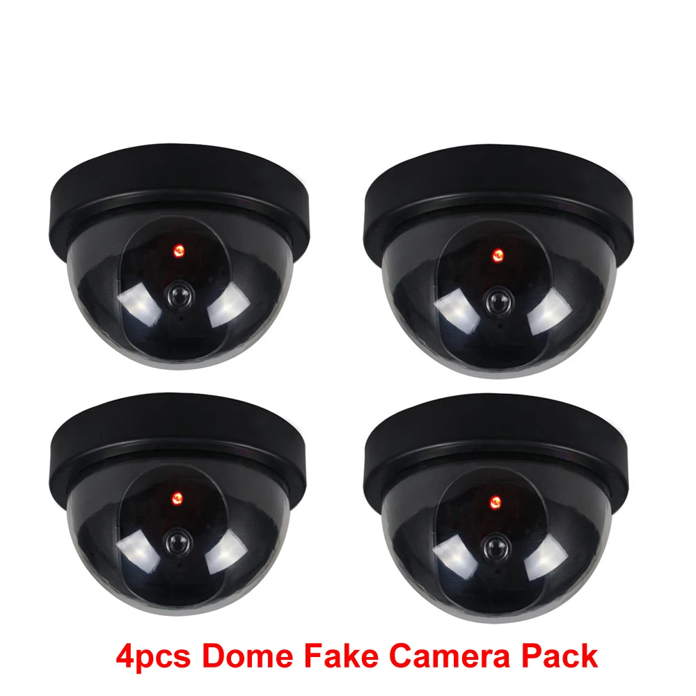 

4 pcs Surveillance Dummy Led Wireless Fake Dome Camera Home CCTV Security Camera Simulated Video Surveillance