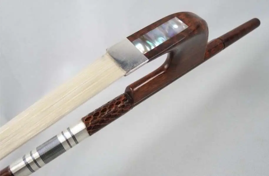 

strong letterwood 3/4 bass bow,upright bass bow,Copper mounted