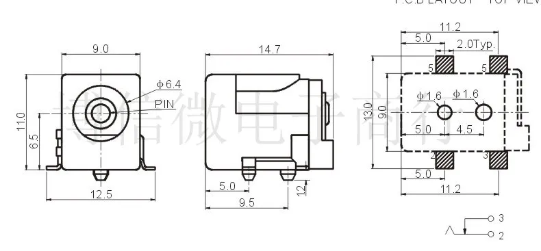 10 шт./лот SMD патч DC005 DC-050 4pin 5,5-2,1 DC разъем SMD сварочная пластина 5,5*2,1 мм