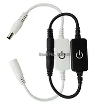 DC12V 24 V 4A/1CH сенсорный диммер для светодиодных ламп контроллер черный или белый пластиковый корпус для 5050 3528 5630 3014 один Цвет светодиодный полоски