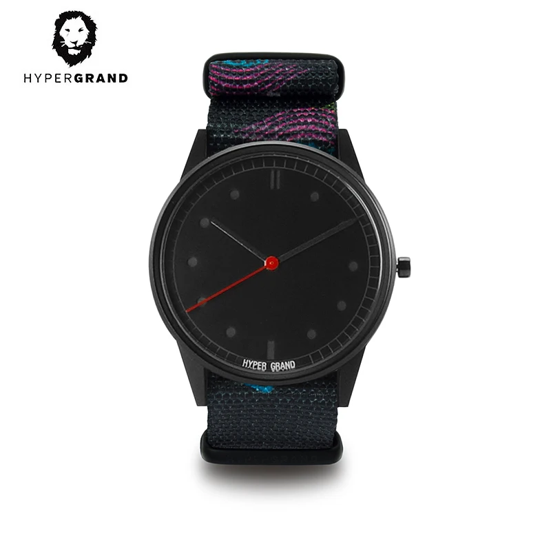 

HYPER GRAND 2018 New Watch Men'S Multi-Color Nylon Quartz Simple Clock Watch Casual Fashion Ultra-Thin Wristwatches NW01OASI