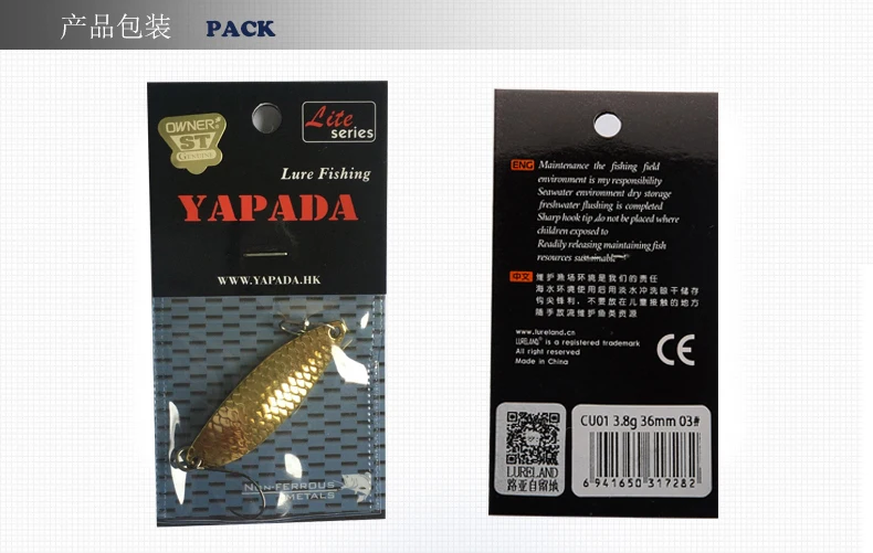Colher de Iscas de Pesca Colher de Liga de Zinco Iscas com Gancho Yapada Duro 6 Pcs Loong Scale 3.5g e 2.5g e 1.5g Lantejoula Paillette Único 4 High Quality Esporte e Lazer