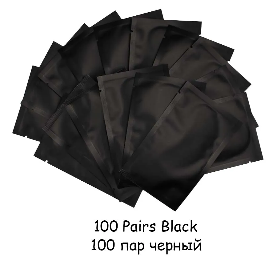 50/100 пар патчей для наращивания ресниц под глазные накладки бумажные Патчи Наклейки для ресниц принадлежности для наращивания AILYRISS - Цвет: 100pairs Black