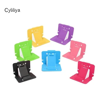 

cyliliya 1000pcs Hot Sales Universal Mobile Phone Holder Mini Desk Station Plastic Card Stander For Cellphone