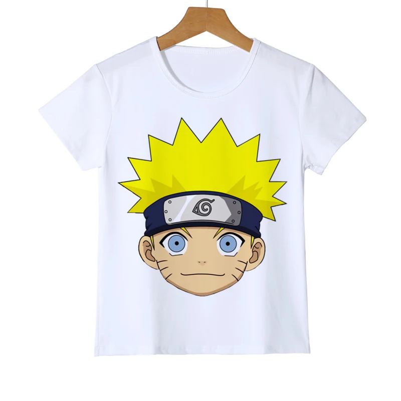 Новая детская рубашка с японским аниме белая детская футболка с героями мультфильмов Наруто летняя футболка с короткими рукавами для мальчиков и девочек брендовая Z38-14 - Цвет: 11