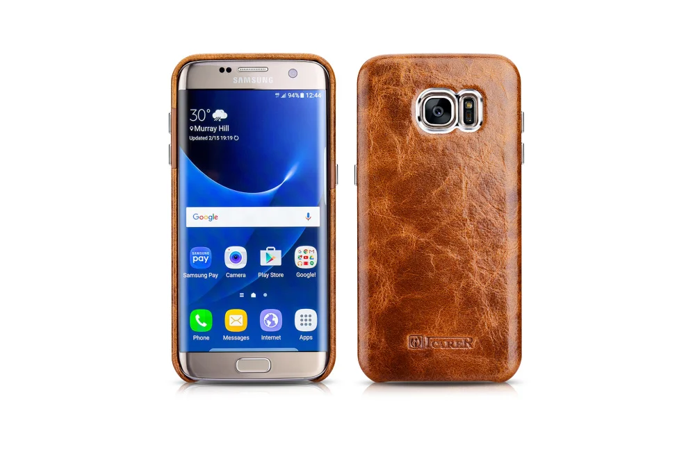 Винтажный чехол Icarer из натуральной кожи для samsung Galaxy S7/S7 Edge, роскошный бренд, ультра тонкий чехол для телефона s