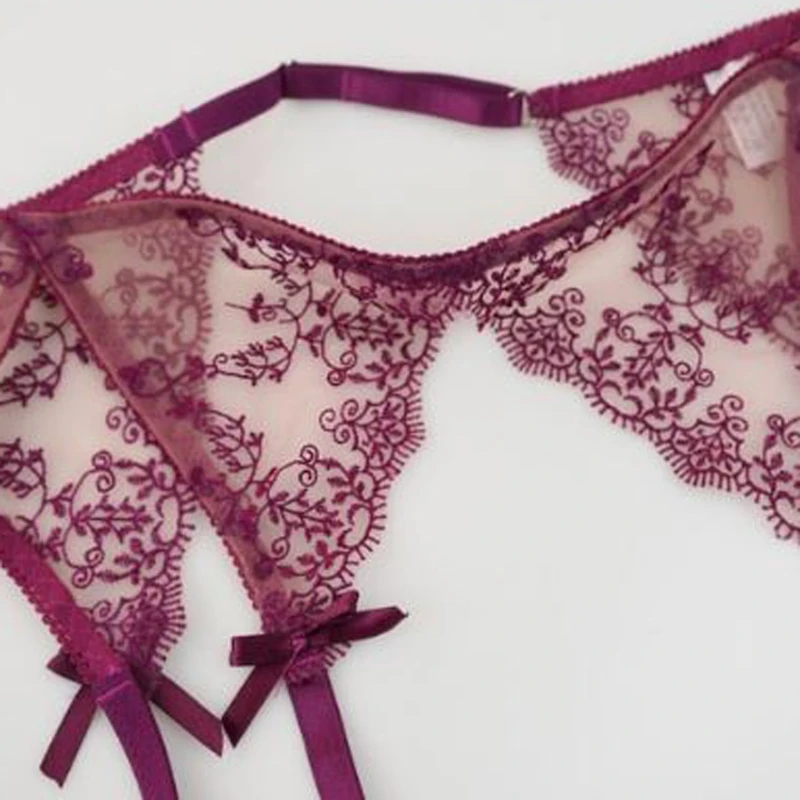 Women Half Cup Bra See-through Open Crotch Briefs Panty Underwear Suit Lingerie