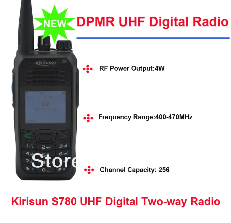 Kirisun S780 UHF 400-470MHz DPMR цифровое Портативное двухстороннее радио