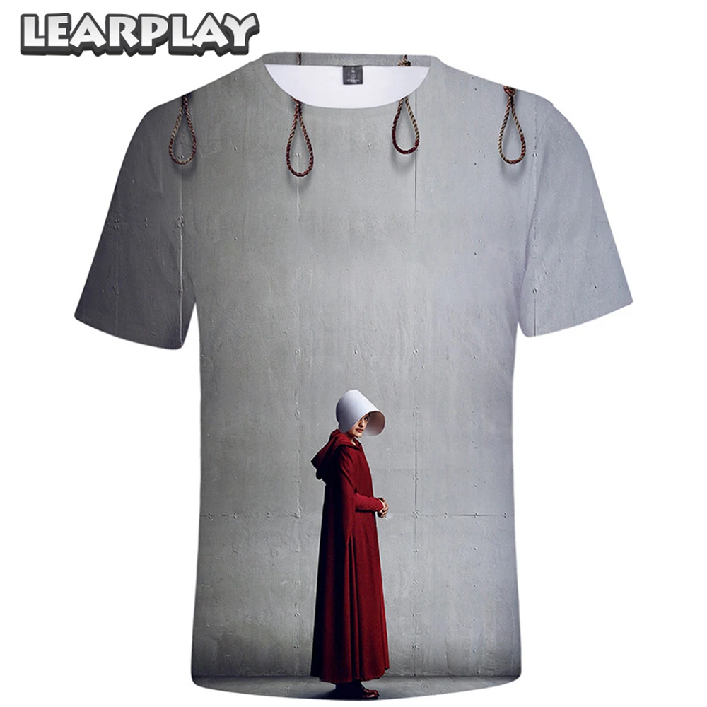 

The Handmaid's Tale Cosplay Offred Costume Short Sleeve T-Shirt Adults 3D Print Round Neck Men Women Tee Shirt Casual Summer Top