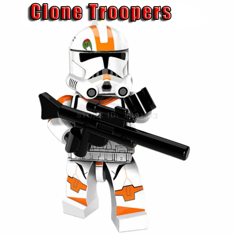 Игрушки блоки Звездные войны Han Solo Leia Princess Organa Rise Of Skywalk солдат-клон Chewie Звездные войны блок Звездные войны фильм фигурки - Цвет: Clone Troopers