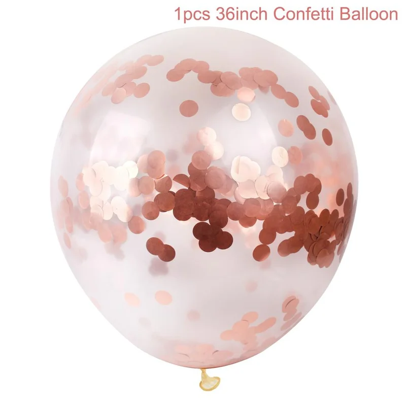 36 дюймов шары с золотыми Конфетти Свадебные Воздушные шары для свадьбы вечеринки украшение из розового золота латексные воздушные шары с днем рождения вечерние поставки