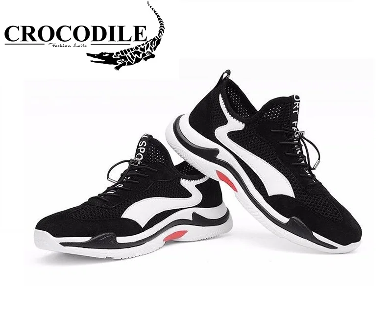 تمساح الرجال شبكة الهواء حذاء رياضة احذية الجري الذكور رياضية أحذية رياضية توسيد الركض أحذية تزلج للرجال النسيج الأحذية