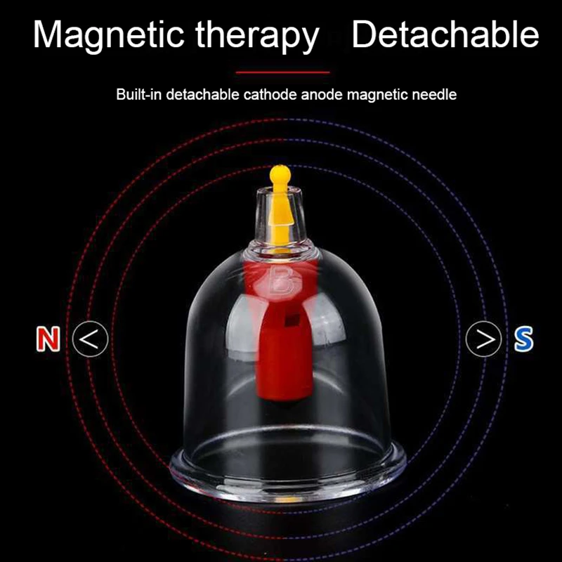 Электрический Вакуумный Куб набор вентуза антицеллюлитные банки устройство для похудения терапия вакуумными банками магнитный Массаж присоска