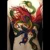 Faux tatouage temporaire super large, de haute qualité, pour toute la poitrine et le dos, imperméable, grand, coloré, phénix, oiseau, carpe, dragon 1