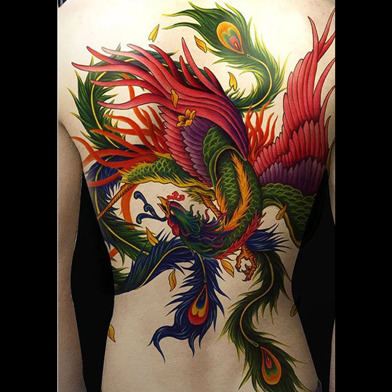 High Quality Super Large Fake Tattoo On Full Chest Back Temporary