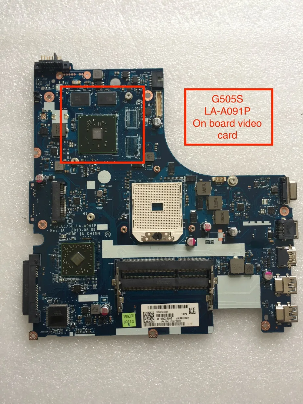 Free Shipping For Lenovo G505S LA-A091P Laptop Motherboard with R5 M230 2GB video card Free Shipping For Lenovo G505S LA-A091P Laptop Motherboard with R5 M230 2GB video card