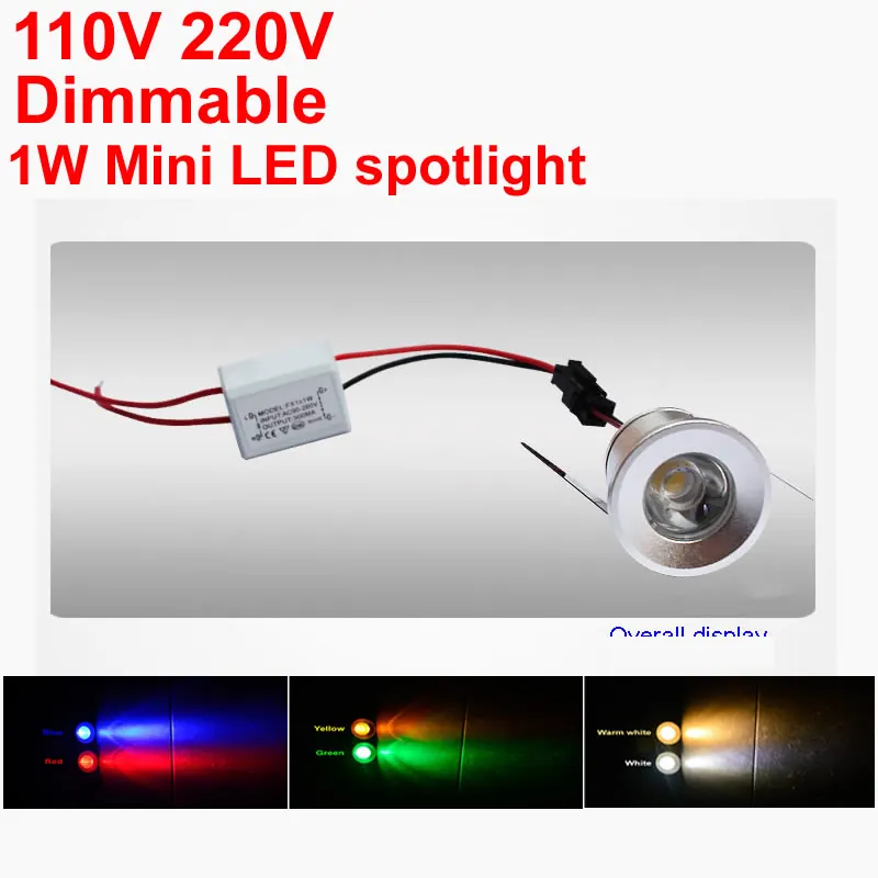 Verschillende goederen verwijzen Skim Mini Spot Led Downlight Dimmable 1w 3w Ceiling Led Spot Lights Cutout 28mm  Yellow Red Green Blue Jewelry Lamp Bookcase 110v 220v - Downlights -  AliExpress