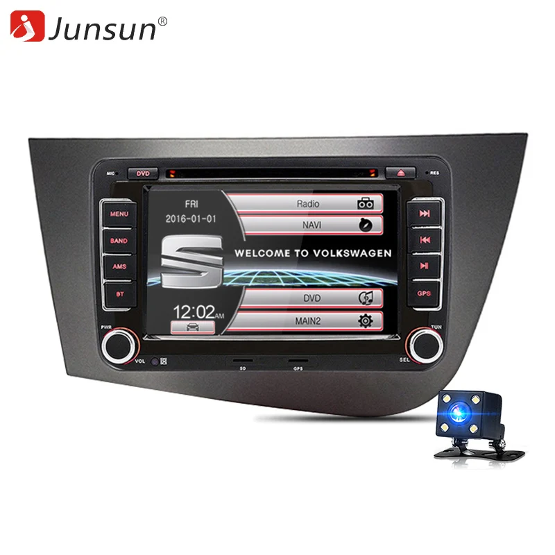 Junsun 2 Din 7 &quotавтомобильный DVD Радио мультимедийный плеер для Seat Leon 2006-2011 GPS