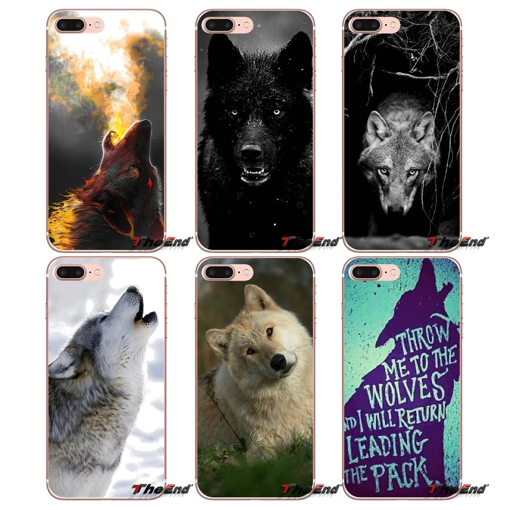 For Xiaomi Redmi 4 3 3S Pro Mi3 Mi4 Mi4i Mi4C Mi5 Mi5S Mi Max Note 2 Cover Coque Howl of A Wolf Under Moon Silicone Case | Мобильные